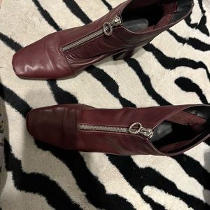 Zara burgundy zip ups